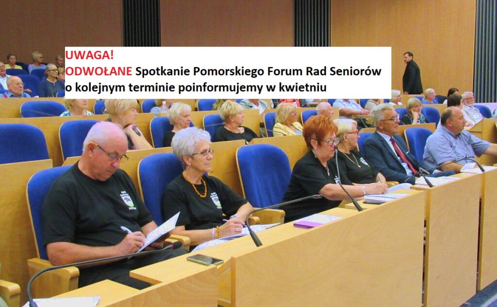 Zaproszenie na VIII spotkanie Pomorskiego Forum Rad Seniorów [ODWOŁANE]