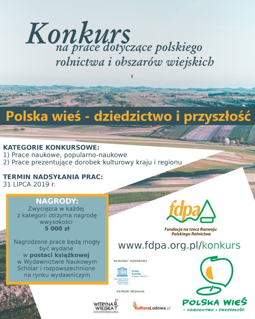 Zapraszamy do udziału w konkursie „Polska wieś – dziedzictwo i przyszłość”