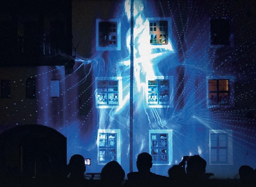 Videomapping w Kościerzynie, czyli jak zachęcić do profilaktyki nowotworowej?