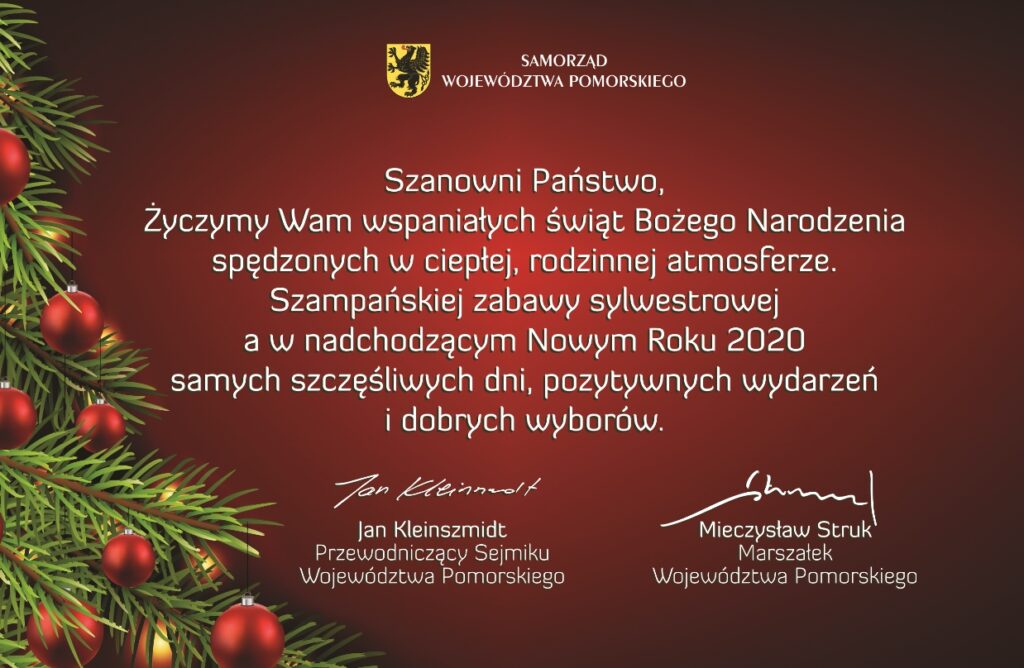 Życzenia świąteczne – Boże Narodzenie 2019