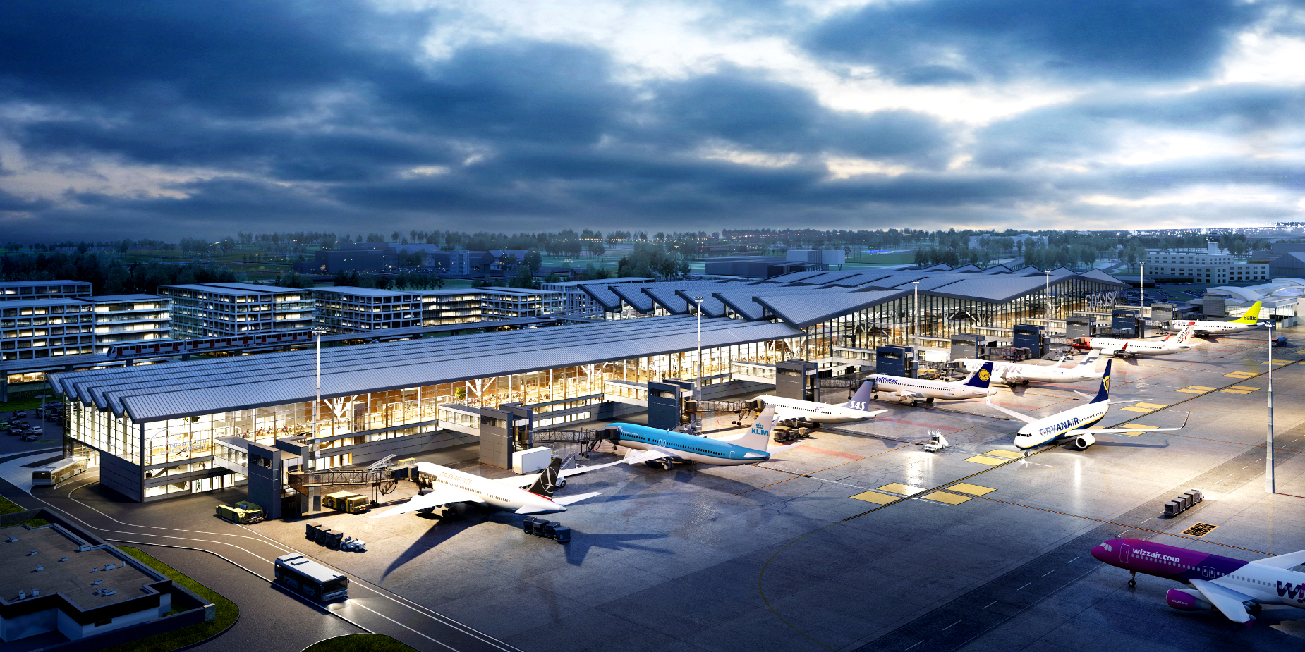 Będą zmiany na gdańskim lotnisku. Powstaną nowy pirs, rękawy pasażerskie i więcej stanowisk check-in