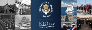 Baner 100 lat Uniwersytetu Morskiego w Gdyni