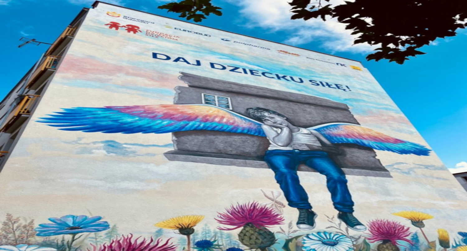 Daj dziecku siłę! Wyjątkowy mural powstał w Starogardzie Gdańskim
