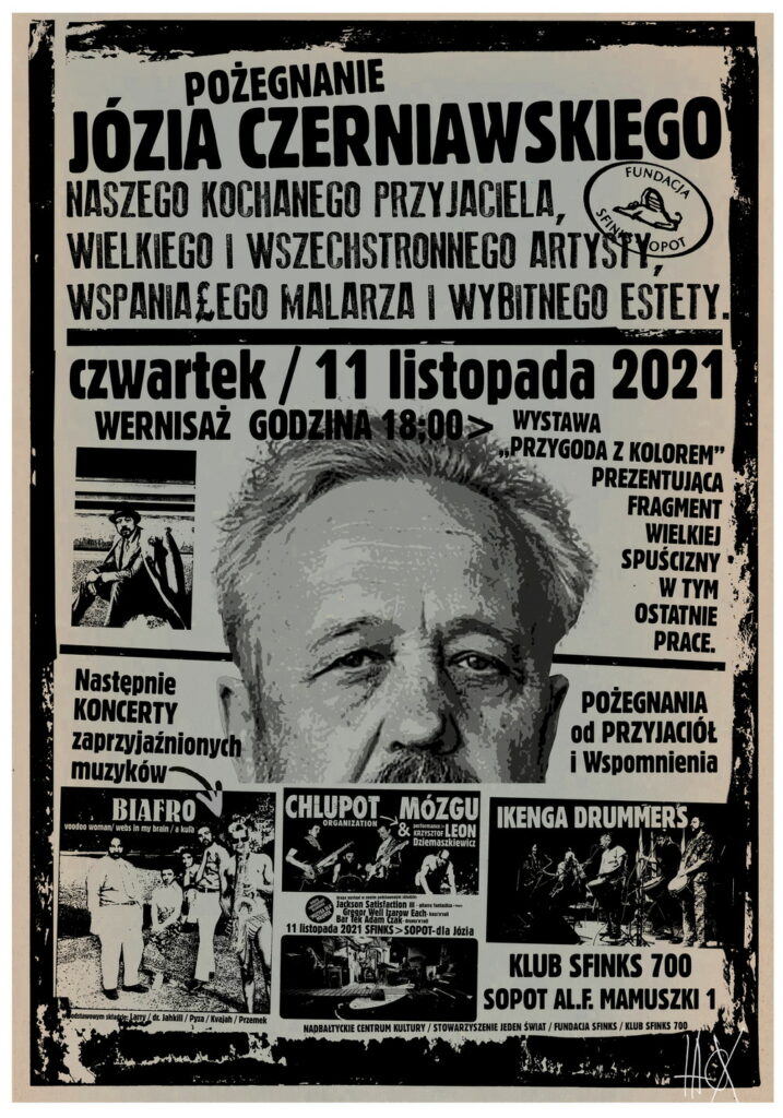 Pożegnanie Józia Czerniawskiego w Sfinksie, plakat
