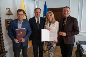 uroczyste podpisanie 3 umów z Miastem i Gminą Chojnice w ramach FEP 2021-2027