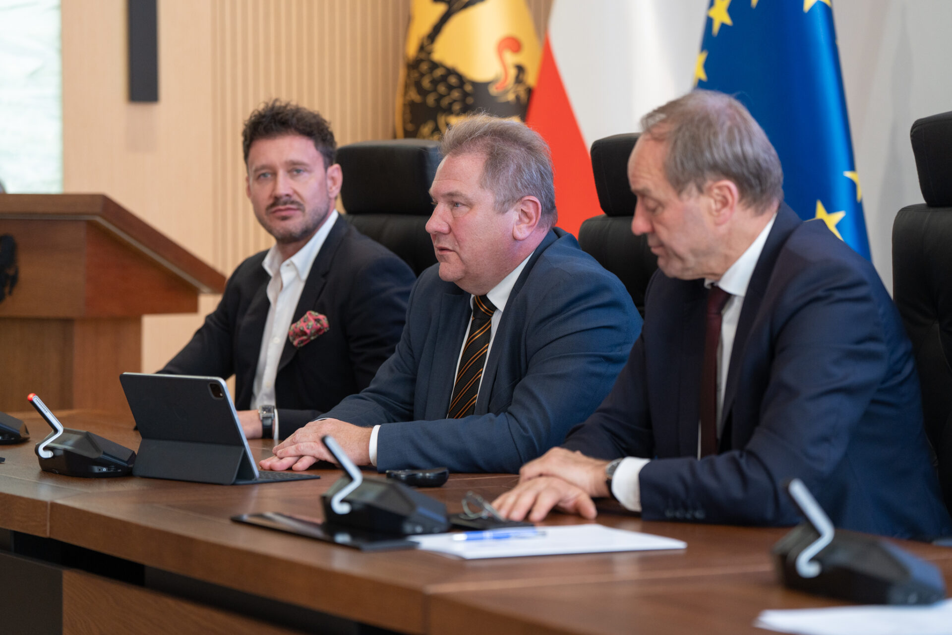 konferencja tele-KTG Maciej Socha, Dariusz Kostrzewa, Mieczysław Struk