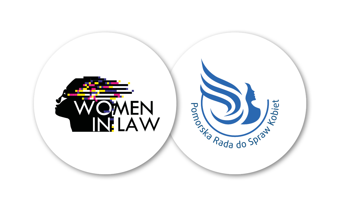 logotypy Pomorska Rada ds. Kobiet i Fundacja Women in Law